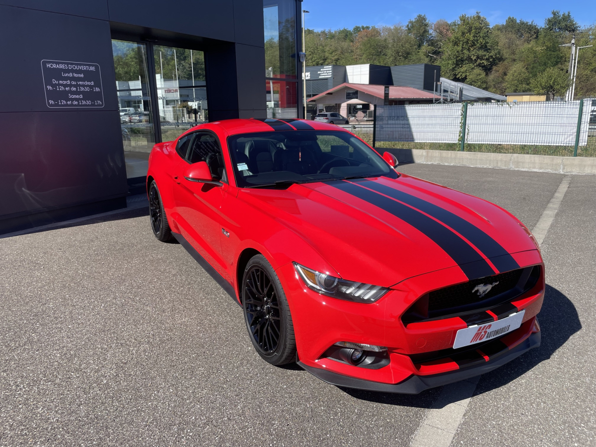 FORD MUSTANG FASTBACK 5.0 V8 421CH GT BVA6 GPS SIEGES CHAUFFANTS ET CLIMATISÉS PAS DE MALUS